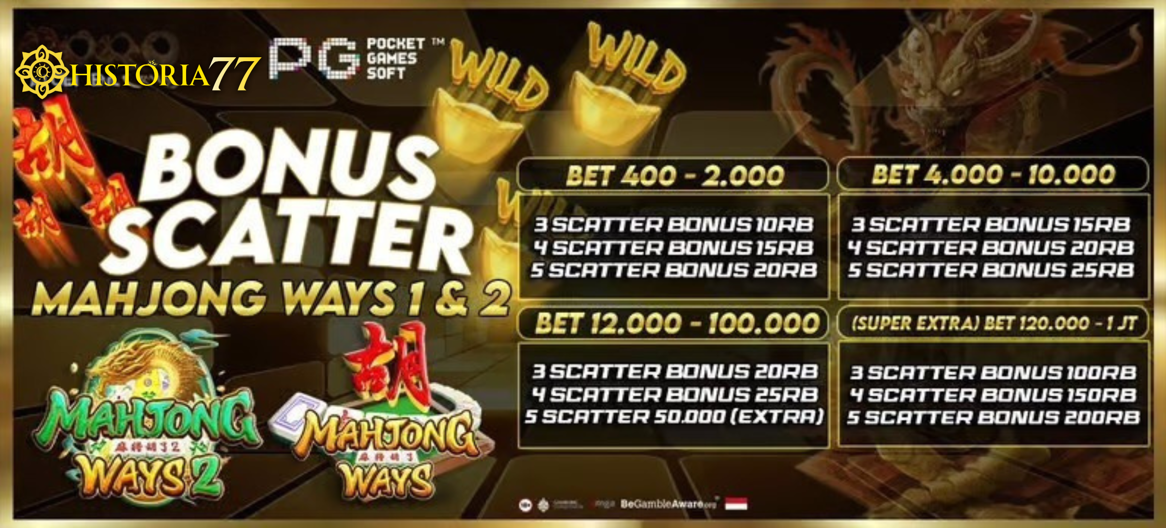Promo BONUS SCATTER MJ 1&2